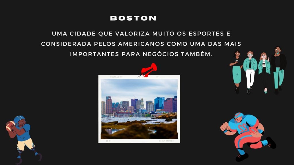 ilustração com motivos para escolher boston como destino de intercâmbio