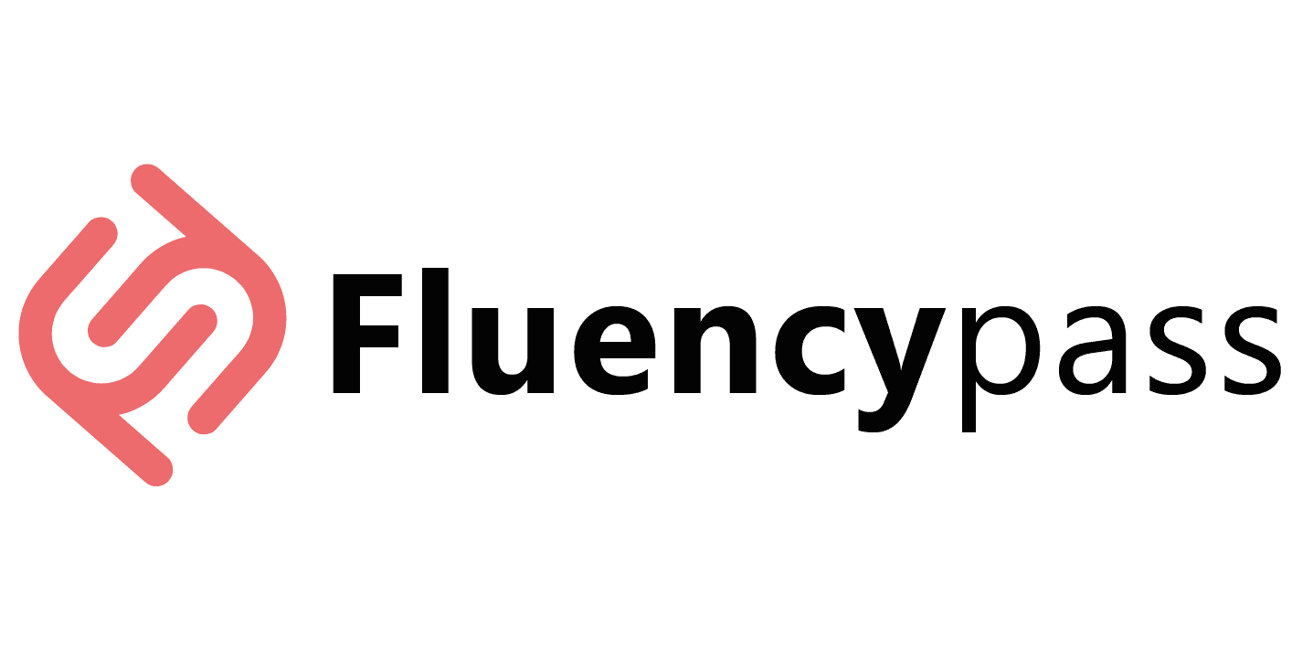 Logotipo da escola de inglês online Fluencypass