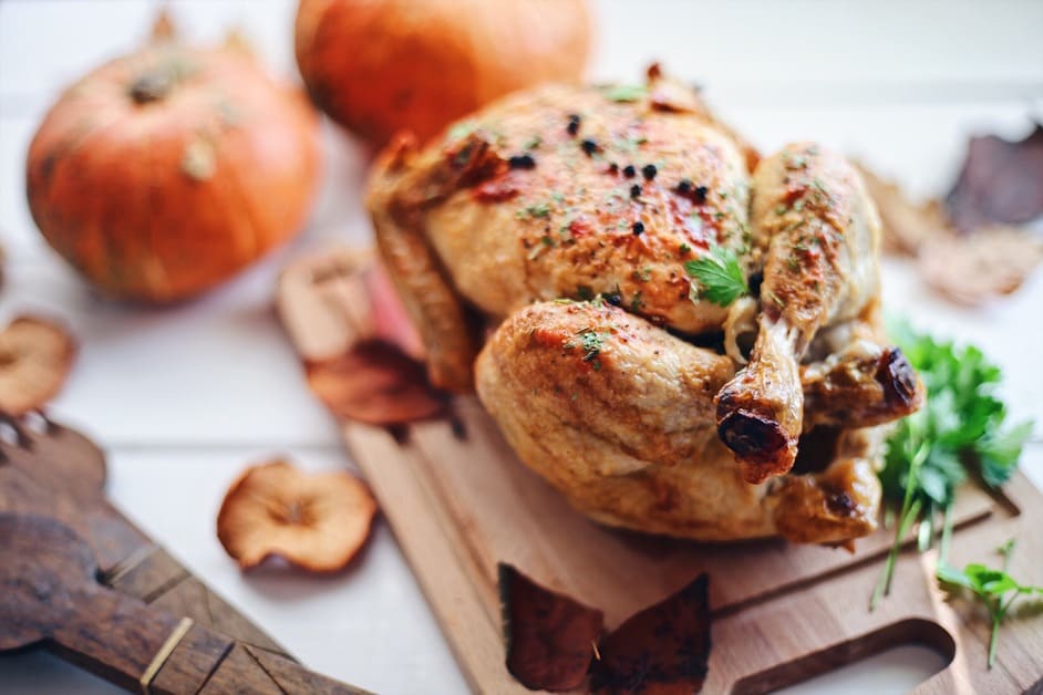 Peru na mesa no thanksgiving