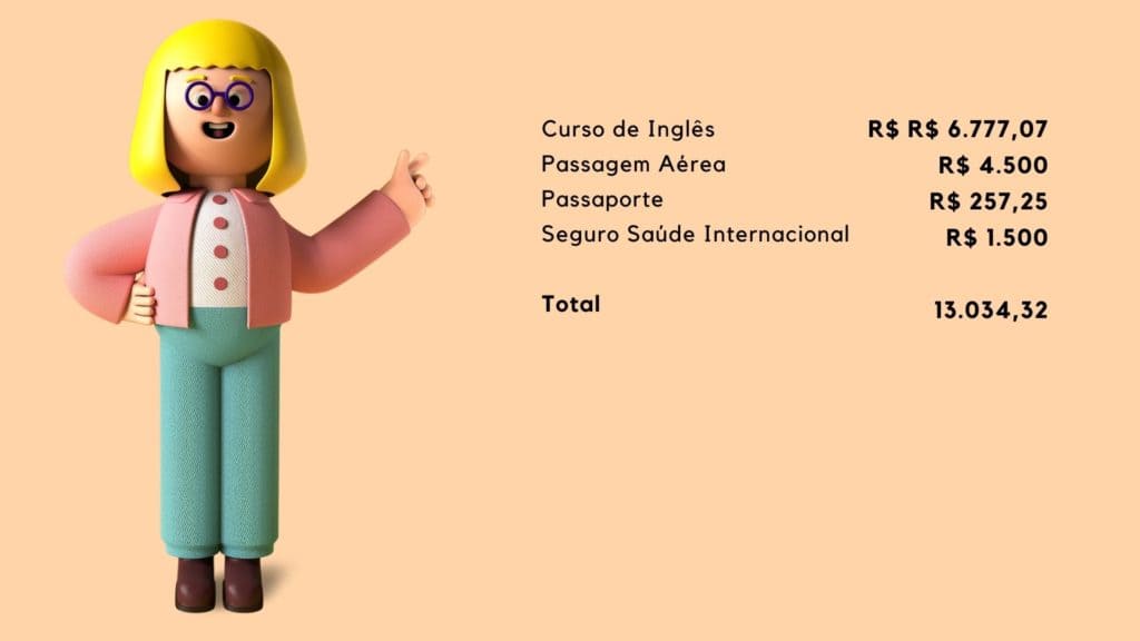 ilustração com preços para um intercâmbio em ottawa