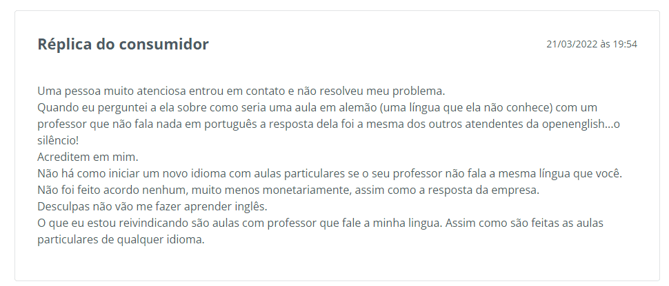 reclame aqui open english