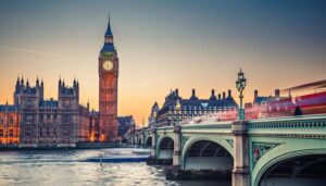 londres no atardecer com big ben de fundo