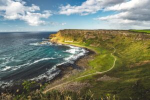 visão geral da costa da irlanda do norte