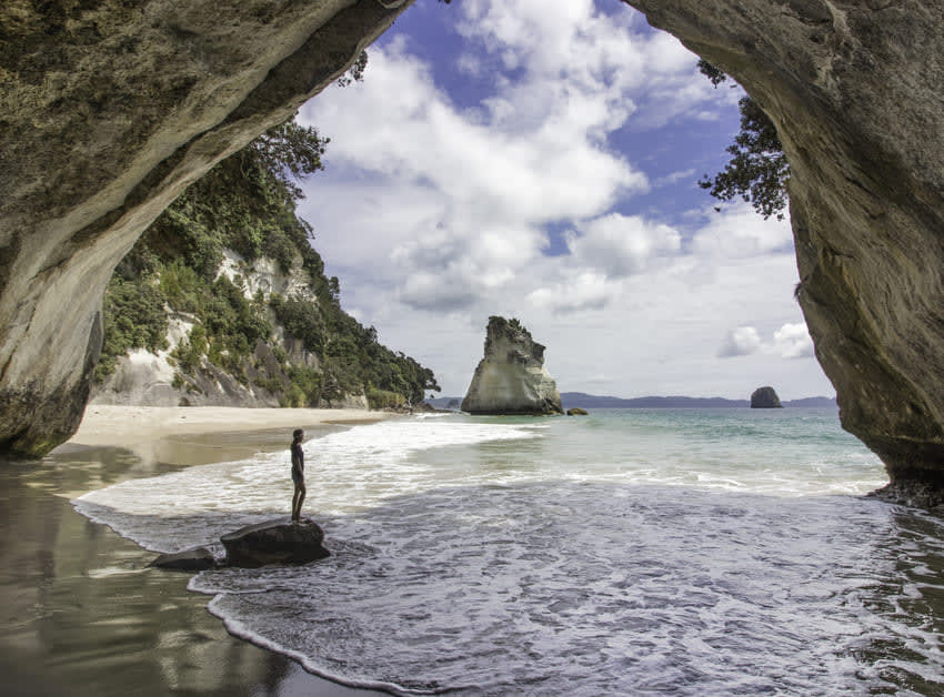 Cathedral Cove na Nova Zelândia