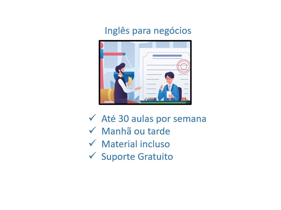 ilustração sobre curso de inglês para negócios