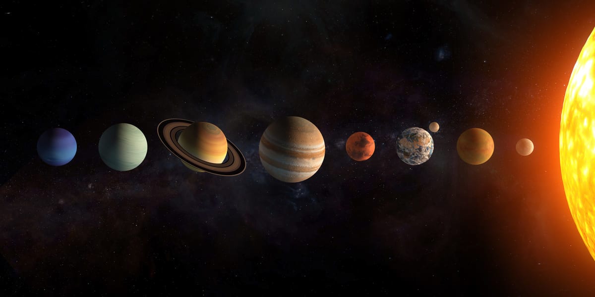 planetas do sistema solar alinhados